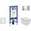 Geberit Duofix - Modul na závesné WC s tlačidlom Sigma30, lesklý chróm/chróm mat + Ideal Standard Tesi - WC a doska, Aquablade, SoftClose 111.355.00.5 NU6