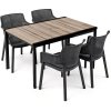 Súprava záhradného nábytku Romen 4+1 jaseň-grafit
