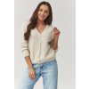 Dámsky sveter na gombíky C38 | svetlobéžová C38 - one size C38