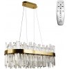 NEDES J6334/C Závesné krištálové LED svietidlo 90W, 3000K-6500K, 6000lm, IP20, DO, stmiev., mosadz/bronz
