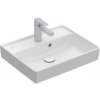 Villeroy & Boch Collaro - Umývadielko, 50x40 cm, s prepadom, 1 otvor na batériu, alpská biela 43345001