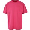 Build Your Brand Pánske tričko Heavy Oversize Tee - Ibiškově růžová | M