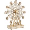 Robotime Drevené 3D mechanické puzzle Hracia skrinka Ruské koleso 232 ks - 3D skladačka