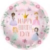 Foliový balónik Happy Birthday Princeznovská párty, 45 cm