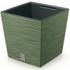 Prosperplast kvetináč Furu Square Low Zemitě zelená 24 cm
