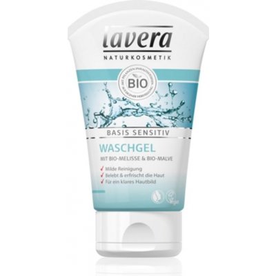 Lavera čistiace gél Basis Sensitiv meduňkou a BIO slézem 125 ml