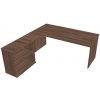 kancelársky stôl sestava pravá 180 cm - GE 1800 H P orech