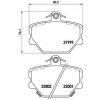 BREMBO Sada brzdových platničiek kotúčovej brzdy P 50 038