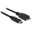 Delock 83677 USB, USB 3.2 Gen1 (USB 3.0 / USB 3.1 Gen1) USB-C ™ zástrčka, USB Micro-B 3.0 zástrčka, 1m, černý