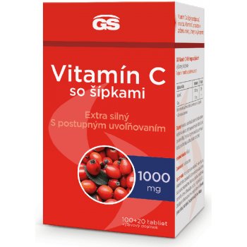 GS Vitamín C 1000 so šípkami 120 tabliet