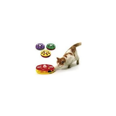 Hračka mačka Plastový tanier s loptou 24cm KAR1ks