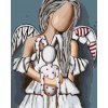 ZUTY Maľovanie podľa čísel - ANJEL S VYPCHATÝM ANJELOM Rámovanie: vypnuté plátno na rám, Rozmer: 40x50 cm