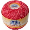 Priadza Babylo 50g, sila 10, malinovorůžový melír - odtieň 57