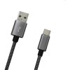 MobilNET Dátový a nabíjací kábel USBUSB-C, 2A, 1m, sivý KAB-0096-USB-TYPEC