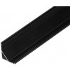 Aluminium profile for LED strips, 2000 x 15.8 x 15.8 mm, angled, black