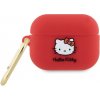 Hello Kitty Silicone 3D Kitty Head puzdro pre Apple AirPods Pro 2 – červené KF2345708