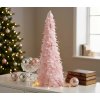 Dekorácia MagicHome Vianoce, Stromček z páperia, ružový, 24x60 cm