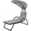 MultiGarden Záhradné lehátko so strechou Jemia sivé