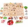 Lelin edukačný vkladačka puzzle Farma s traktorom velká