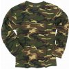 Mil-Tec tričko maskáčové, dlhý rukáv - WOODLAND US, S