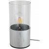 RABALUX 3153 Zelkova stolná lampička V250mm 1xE27 kartáčovaný hliník, priehľadná