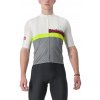 Castelli A Blocco SS, Ivory/ Bordeaux/ Electric lime/ Sedona sage Veľkosť: M Pohodlný, pánsky, letný dres na bicykel