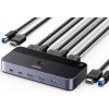 Ugreen CM664 HDMI KVM switch čierna / prepínač / 3x USB-A / 2x USB-B / 2x USB-C / 3xHDMI / micro USB (UGR1824)