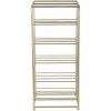 PT LIVING Kovový regál na víno v zlatej farbe počet fliaš 10 25x57x22,5 cm Dual Floor