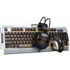 Klávesnica s myšou Marvo CM303 + headset, CZ/SK (CM303 CZ) strieborná