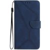 Peňaženkové puzdro Embossing Pattern Stitchy case modré – Sony Xperia 1 V