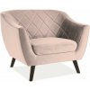 Nábytek PEGAS s.r.o. Křeslo MOLLY 1 VELVET, Béžový Bluvel 28/Wenge