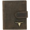 Pánska kožená peňaženka Wild RM-24-16L-BAW hnedej farby 10,5 x 9 x 3 cm