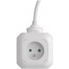 EMOS SK s.r.o. Predlžovací kábel - kocka 1,9 m / 4 zásuvky / biely / PVC / s USB / 1 mm2 - P04119U