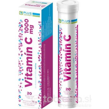 Plus Lekáreň Vitamín C 1000 mg príchuť malina 20 tabliet