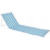 Plážová podložka s opierkou chrbta pruhovaná, modrá