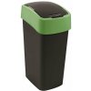 Odpadkový kôš s výklopným vekom, 45 l, CURVER Pacific flip bin, čierny zelený