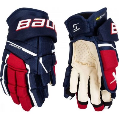 Rukavice Bauer Supreme M5 Pro Sr Farba: navy modrá/červeno/biela, Veľkosť rukavice: 15"