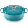 Le Creuset - Liatinový hrniec oválny s pokrievkou 29 cm/4,7 l karibsky modrý