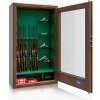 Metalk Luxusní prosklená skříň na jedenáct zbraní Cicogna kombi, wood line