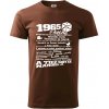 1965 v kocke - Klasické pánske tričko vyššej gramáže - S ( Čokoládová )