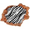 Fototapeta diera na stenu 3D Zebra pozadia 90x70 cm