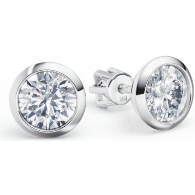 DF Dámske náušnice 3678 z bieleho zlata s diamantmi o celkovej hmotnosti 1,80 ct