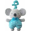Edukačná hrajúca plyšová hračka s klipom Baby Mix koala - Tyrkysová
