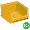 Allit Plastové boxy PLUS 2B, 137 x 160 x 82 mm, žlté, 20 ks