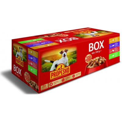 Propesko vrecko pes mix mäsa 48 x 100 g