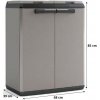 Keter Split Cabinet Basic Recyklačný kôš - sivý 9736