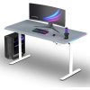 ULTRADESK Herný stôl QUEST, 140x70cm, 72-120cm, biela-šedá