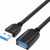 Extension Cable USB 3.0 male USB to female Vention VAS-A45-B200 2m (Black)