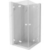 Mexen Lunar-F Duo, skladací sprchový kút 90 x 90 cm, 8mm číre sklo, biely profil, 836-090L-090P-20-00