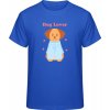 Premium Tričko - Nápis Dog Lover a psík - Royal - 3XL - Pánske